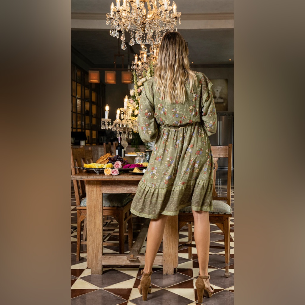 Tulle & Batiste Graceplay Dress In Olive, Daydreamer Handmade Nwt — image 3 of 8